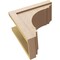 Ekena Millwork 9"W x 18"D x 18"H Classic Warren Rough Cedar Woodgrain TimberThane Corbel, Primed Tan CORUR09X18X18WARRCPR - alternate 4